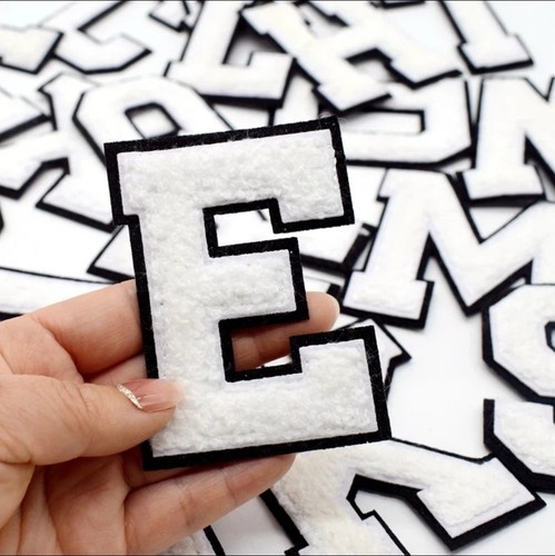 Large white letters - large, 3"